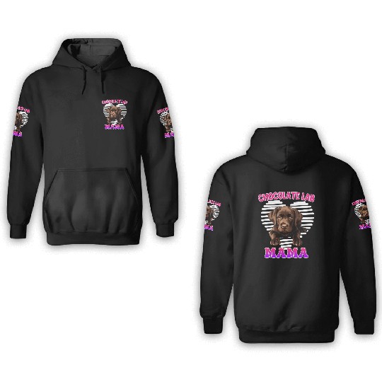 Labrador Retriever CHOCOLATE LAB MOM Labrador 3D Hoodies