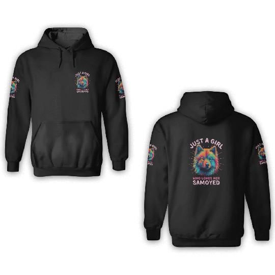 Colorful Samoyed 3D Hoodies