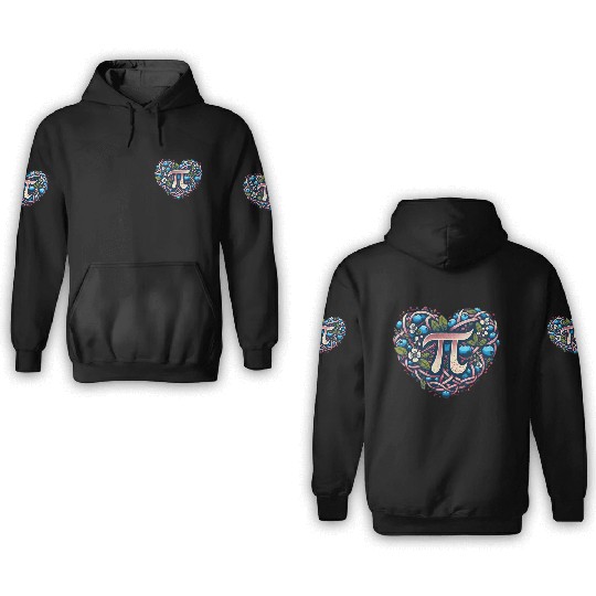 Blueberry Pi Day 3D Hoodies