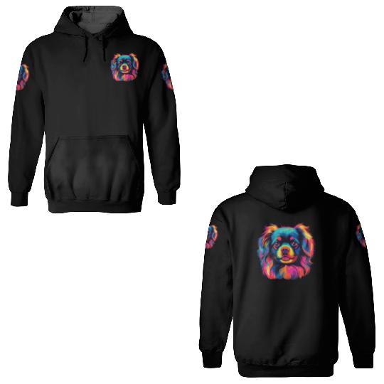Watercolor Colorful Tibetan Spaniel 3D Hoodies