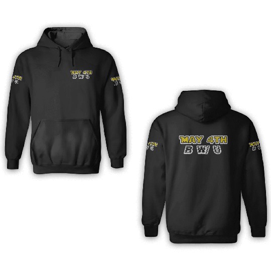may 4th be with you YELLOW GRUNGE 3D Hoodies