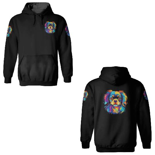 Watercolor Colorful Tibetan Spaniel 3D Hoodies