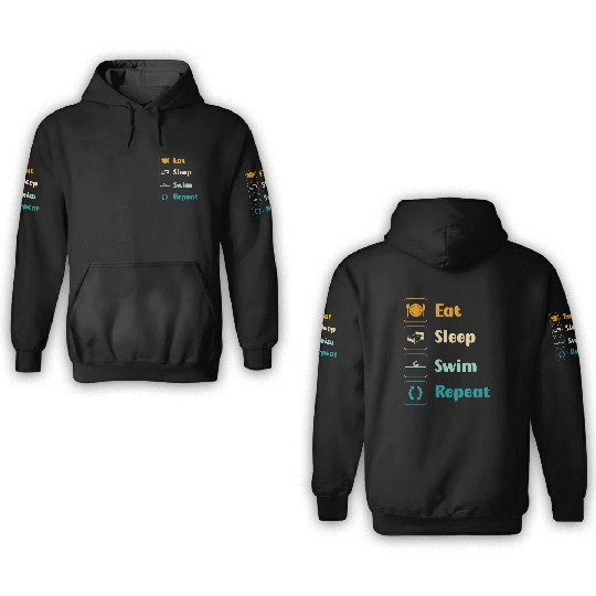 Swimming Pool Sun Diving 3D Hoodies
