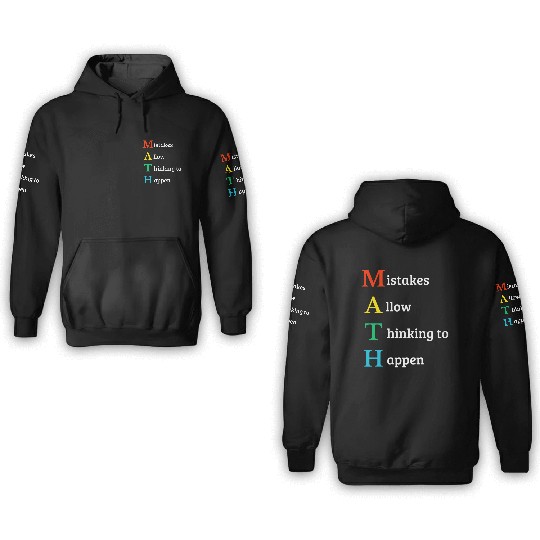 Math quote school kid 3D Hoodies