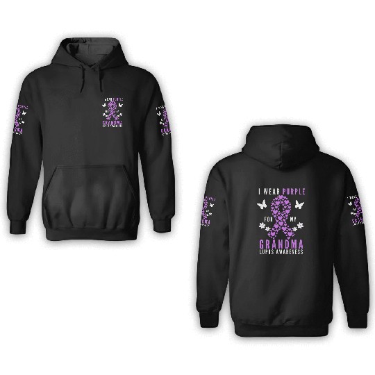 I wear purple for my grandma lupus awareness 3D Hoodies