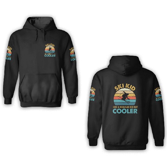 Ski Kid Like A Regular Kid But Cooler Skiing Lover 3D Hoodies