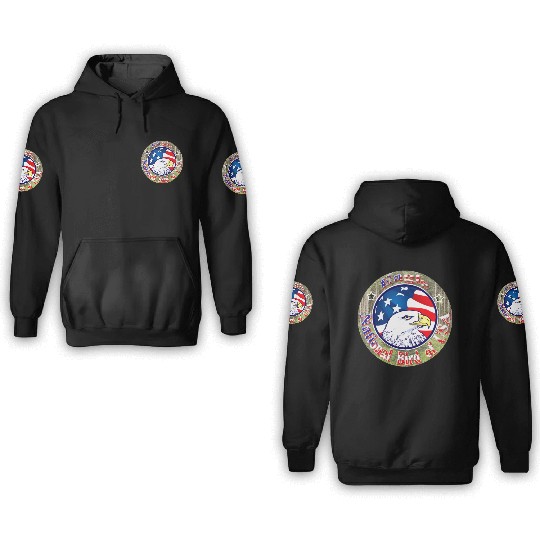 Hanes Youth 3D Hoodies USA Eagle