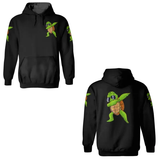 Dabbing Sea Turtle Animal Lover Save The Turtles 3D Hoodies