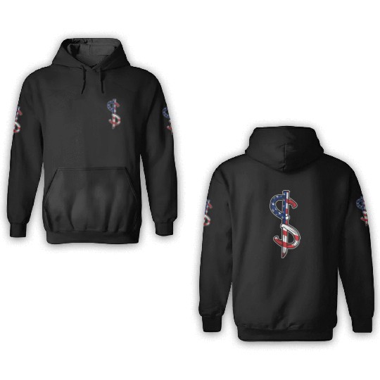 Horseshoe Pitching USA FLag 3D Hoodies