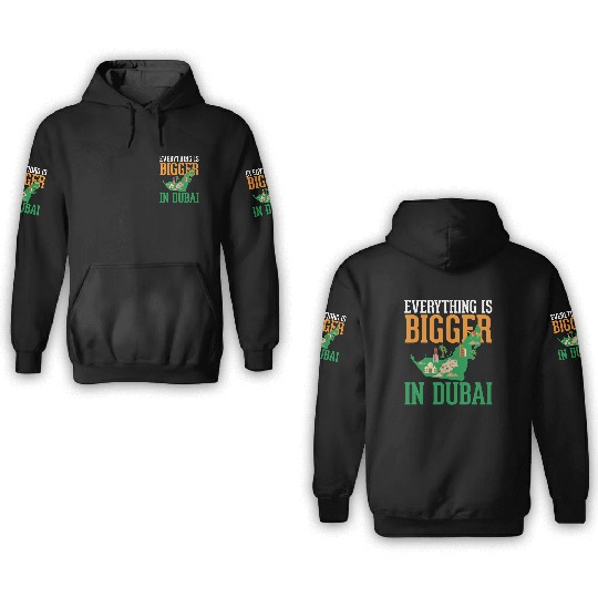 Dubai Map: The City of Dreams 3D Hoodies