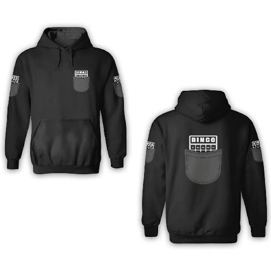 Fake Pocket Bingo Player 3D Hoodies