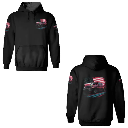 Jeep Gladiator JT US Flag 3D Hoodies