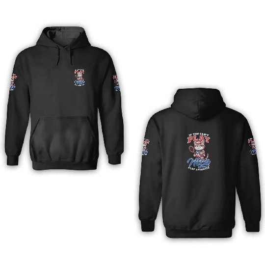 4th Of July Lacrosse Cat Play Lacrosse 3D Hoodies
