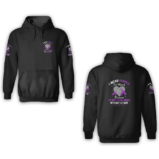 I Wear Purple For Myself Lupus Awareness Heart 3D Hoodies