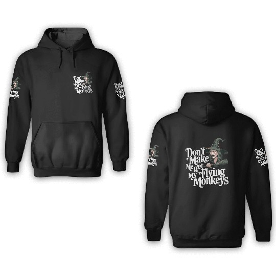Wicked Witch Flying Monkeys 3D Hoodies