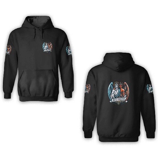 Best Friends Forever: Angel & Devil 3D Hoodies