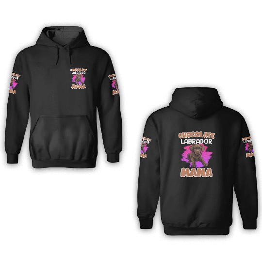 Labrador Retriever CHOCOLATE LAB MOM Labrador 3D Hoodies