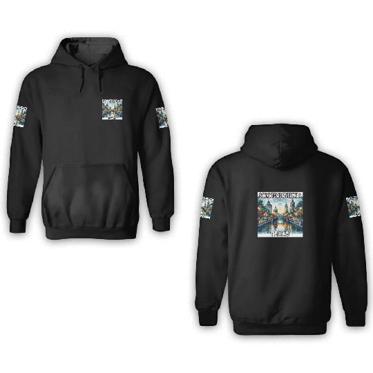 San Antonio Riverwalk 3D Hoodies