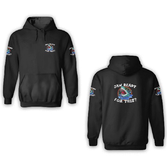 Shark Lover, Shark Pun, Animal Pun, Great White 3D Hoodies