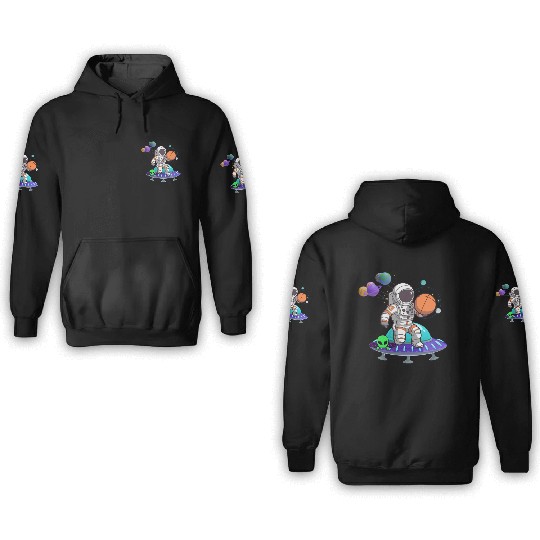 Young Astronauts: Exploring Planets in Space. 3D Hoodies