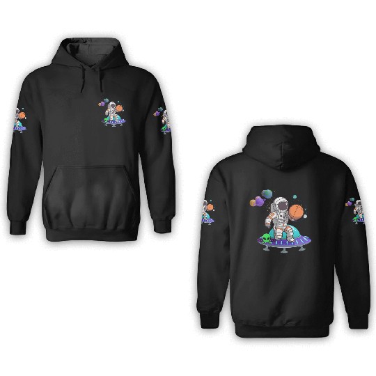 Young Astronauts: Exploring Planets in Space. 3D Hoodies