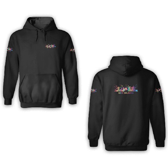 New Orleanian Skyline New Orleans 3D Hoodies