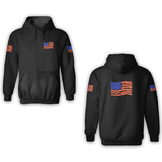 Bacon Lover, Meat Lover, BBQ, USA Flag 3D Hoodies