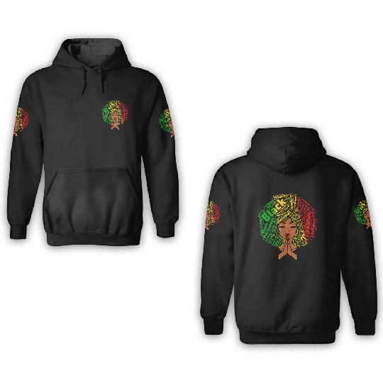 Juneteenth Melanin Natural Clothes 3D Hoodies