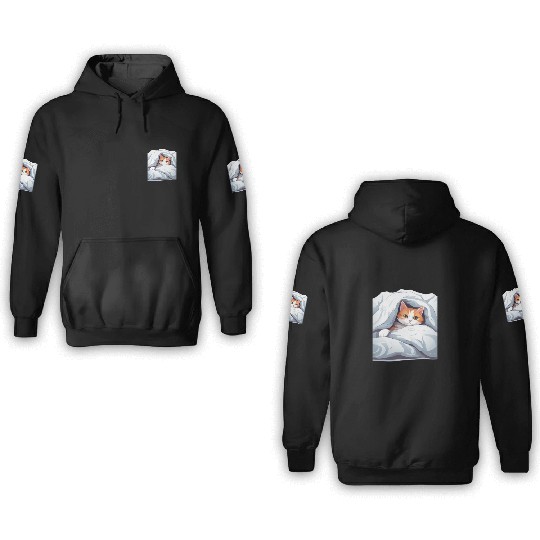 cat between the sheets 3D Hoodies