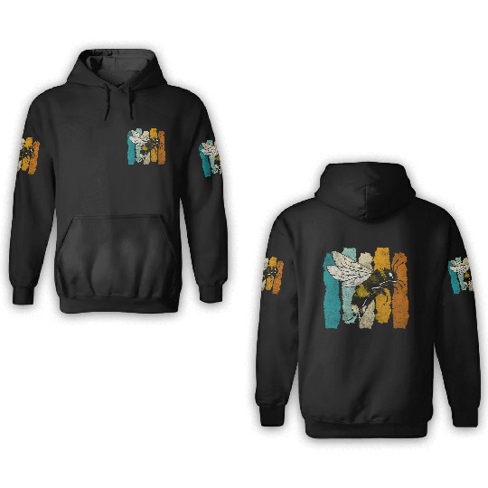 Honey Bee Nature Flowers Bees 3D Hoodies