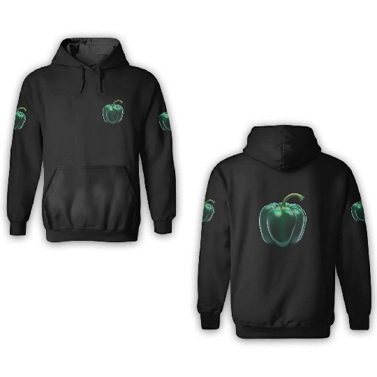 Green Bell Pepper 3D Hoodies