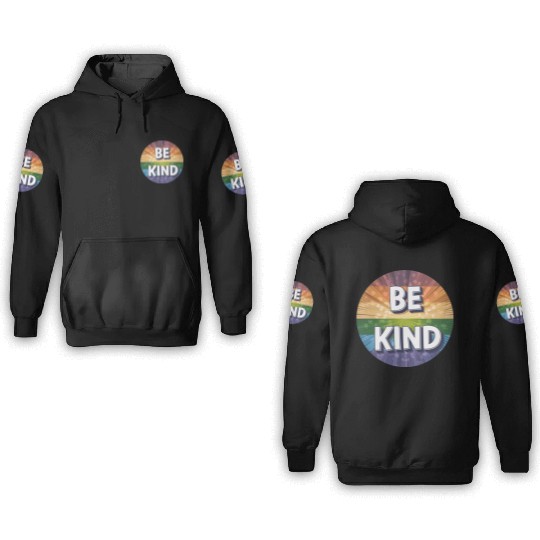 LGBTQ Be Kind 3D Hoodies