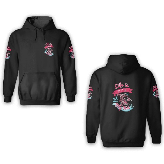 Koi fish swim gracefully 3D Hoodies