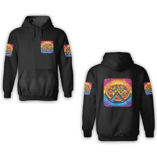 LGBTQ Pizza 3D Hoodies