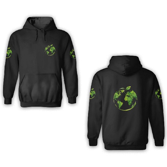 Green Planet 3D Hoodies
