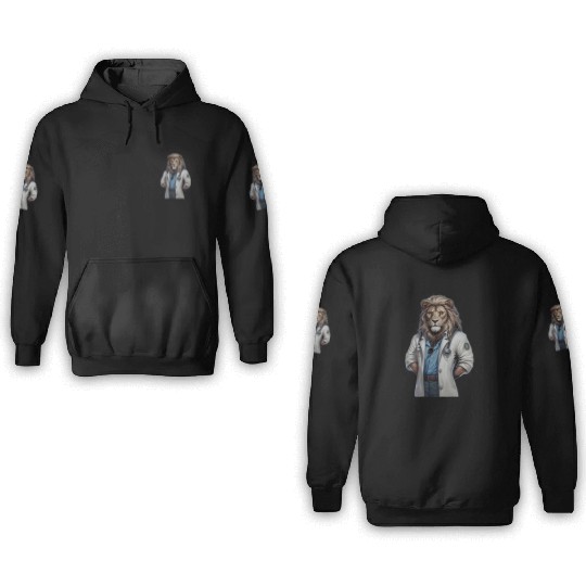 the lion doctor 3D Hoodies
