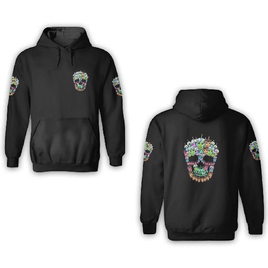 Bubble Tea Skull 3D Hoodies Men Boba Tea