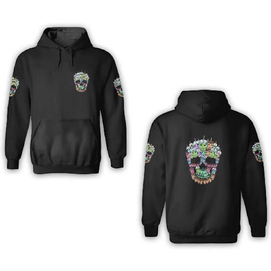 Bubble Tea Skull 3D Hoodies Men Boba Tea
