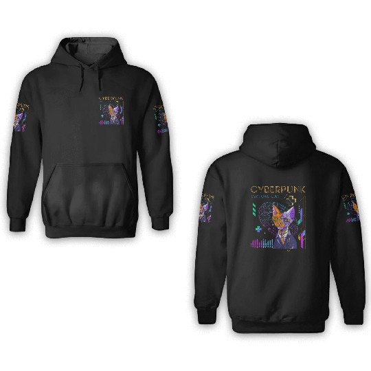 Cyberpunk Technology Synthwave Japanese 3D Hoodies