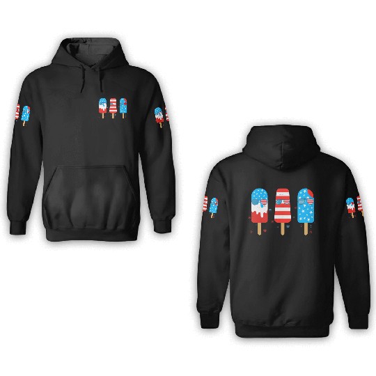 July Popsicle Toddler American 3D Hoodies