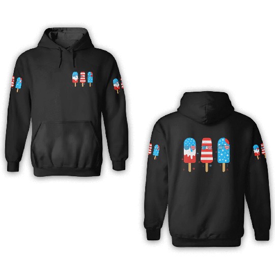 July Popsicle Toddler American 3D Hoodies