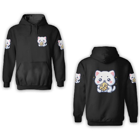 Cheese Cube Cat 3D Hoodies