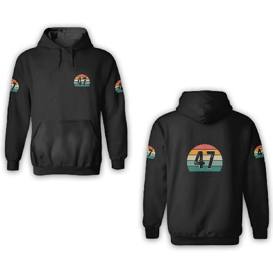 Kamala Harris 47 Limited Edition Vintage Sunset 3D Hoodies