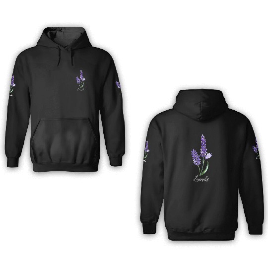 Lavender Flowers, Keen Gardner, Flower lover 3D Hoodies