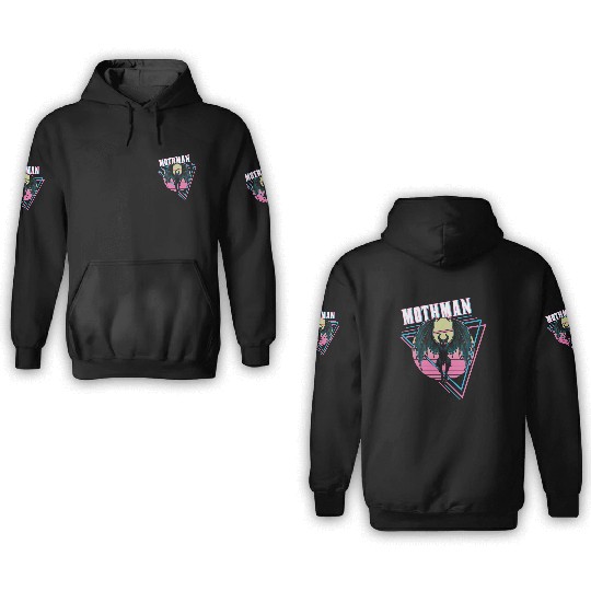 Mothman Retro Vintage Monster Creepy Cryptid 3D Hoodies
