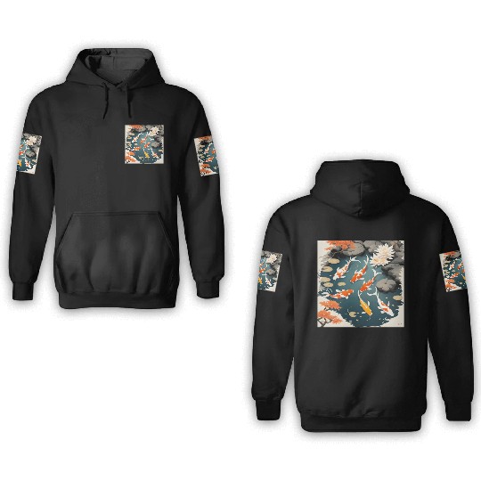 Koi Pond 2 3D Hoodies