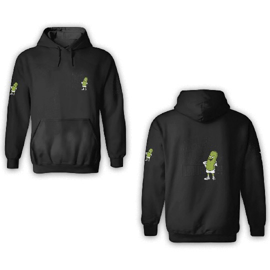 pickle character plays tennis 3D Hoodies