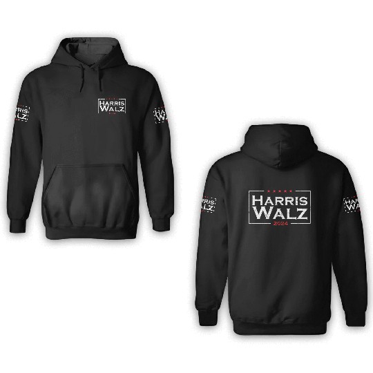 Harris & Walz 2024 USA election 3D Hoodies