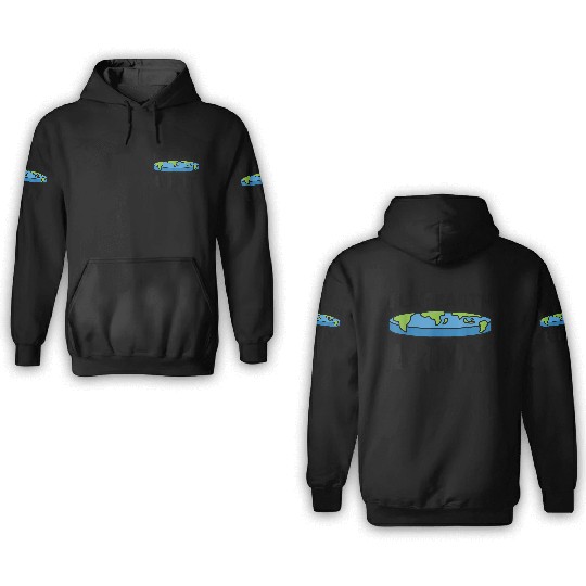 Flat Earth Army Flat Earther Flat Earth 3D Hoodies