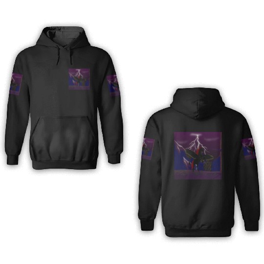 Pegasus Storm at Night 3D Hoodies